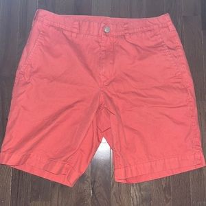 Washed Chinos Bonobos Flat Front Golf Salmon Colored Shorts